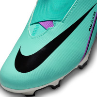 Nike Zoom Mercurial Superfly 9 Academy Veterloze Gras / Kunstgras Voetbalschoenen (MG) Kids Turquoise Paars Zwart Wit