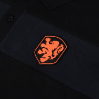Logo KNVB Polo noir gris orange