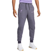 Nike Liverpool Tech Fleece Pantalon de Jogging 2023-2024 Gris Foncé Mauve Clair