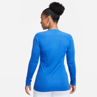 Nike Dri-Fit Park Sous-Maillot Manches Longues Femmes Bleu Blanc