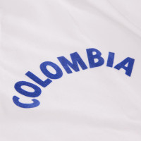 COPA Colombie 1973 Maillot de Foot Rétro Blanc Jaune Bleu Rouge