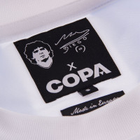 COPA Maradona X Argentina 1986 Rétro Maillot de Foot Bleu Clair Blanc