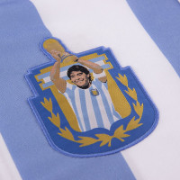 COPA Maradona X Argentina 1986 Rétro Maillot de Foot Bleu Clair Blanc