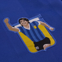 COPA Maradona X Argentina 1986 Away Rétro Maillot de Foot Bleu Blanc