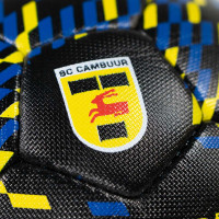 Ballon de football SC Cambuur taille 5 noir jaune bleu