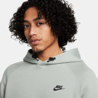Nike Tech Fleece Sportswear Sweat à Capuche Gris-Vert Noir