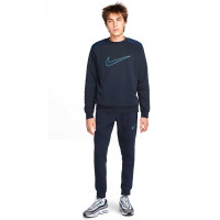 Nike Sportswear Fleece Survêtement Crew Bleu Foncé