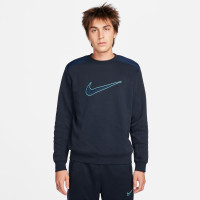 Nike Sportswear Fleece Survêtement Crew Bleu Foncé
