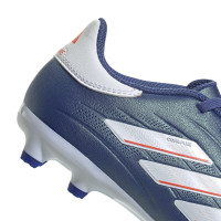 adidas Copa Pure 2.3 Gazon Naturel Chaussures de Foot (FG) Enfants Bleu Blanc Rouge