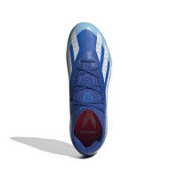 adidas X Crazyfast.1 Gazon Naturel Chaussures de Foot (FG) Enfants Bleu Bleu Clair Blanc