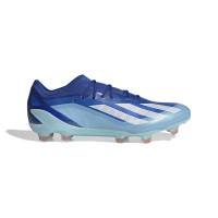 adidas X Crazyfast.1 Gazon Naturel Chaussures de Foot (FG) Bleu Bleu Clair Blanc