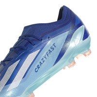 adidas X Crazyfast.1 Gras Voetbalschoenen (FG) Blauw Lichtblauw Wit