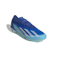 adidas X Crazyfast.2 Gazon Naturel Chaussures de Foot (FG) Bleu Bleu Clair Blanc