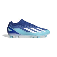 adidas X Crazyfast.3 Gazon Naturel Chaussures de Foot (FG) Bleu Bleu Clair Blanc