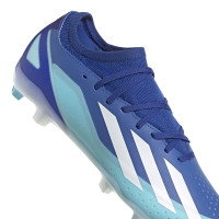 adidas X Crazyfast.3 Gazon Naturel Chaussures de Foot (FG) Bleu Bleu Clair Blanc