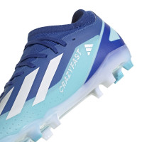 adidas X Crazyfast.3 Gazon Naturel Chaussures de Foot (FG) Bleu Bleu Clair Blanc