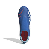 adidas Predator Accuracy.3 Veterloze Gras Voetbalschoenen (FG) Blauw Lichtblauw Wit