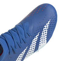 adidas Predator Accuracy.3 Gazon Naturel Chaussures de Foot (FG) Bleu Bleu Clair Blanc