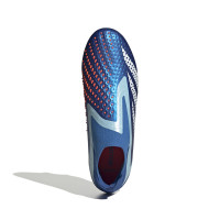 adidas Predator Accuracy+ Veterloze Gras Voetbalschoenen (FG) Blauw Lichtblauw Wit