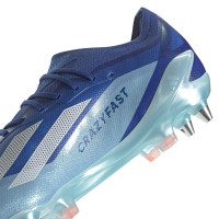 adidas X Crazyfast.1 IJzeren-Nop Voetbalschoenen (SG) Blauw Lichtblauw Wit
