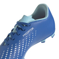 adidas Predator Accuracy.4 Gazon Naturel Gazon Artificiel Chaussures de Foot (FxG) Enfants Bleu Bleu Clair Blanc