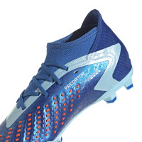 adidas Predator Accuracy.1 Gazon Naturel Chaussures de Foot (FG) Enfants Bleu Bleu Clair Blanc