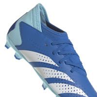 adidas Predator Accuracy.3 Gazon Naturel Chaussures de Foot (FG) Enfants Bleu Bleu Clair Blanc
