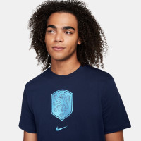 Nike Pays-Bas T-Shirt Crest 2023-2025 Bleu Foncé
