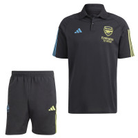 adidas Arsenal Ensemble Training Polo Woven 2023-2024 Noir Bleu Jaune