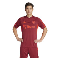 adidas Manchester United Trainingsshirt Europees 2023-2024 Donkerrood Rood