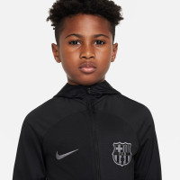 Nike FC Barcelona Strike Hooded Trainingspak 2022-2023 Kids Zwart Grijs