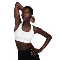 Brassière de sport Nike Swoosh blanc/noir