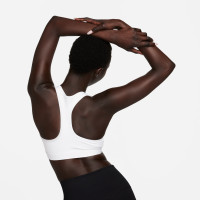 Brassière de sport Nike Swoosh blanc/noir