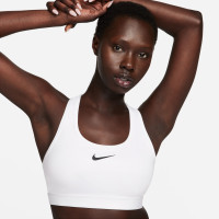 Brassière de sport Nike Swoosh blanc/noir