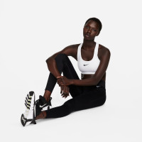 Brassière de sport Nike Swoosh blanc/noir