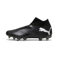 PUMA Future 7 Match+ Sans Lacets Gazon Naturel Gazon Artificiel Chaussures de Foot (MG) Noir Blanc Gris Foncé