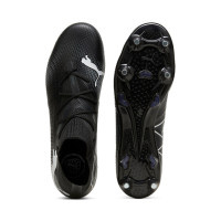 PUMA Future 7 Match Crampons Vissés Chaussures de Foot (SG) Noir Blanc Gris Foncé