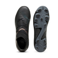 PUMA Future 7 Pro Gazon Naturel Gazon Artificiel Chaussures de Foot (MG) Enfants Noir Bronze Gris Foncé