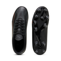 PUMA Ultra Play Gazon Naturel Gazon Artificiel Chaussures de Foot (MG) Enfants Noir Bronze Gris Foncé