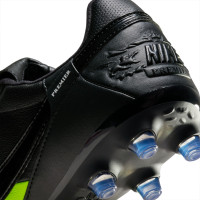 Nike Premier III Gras Voetbalschoenen (FG) Zwart Felgeel