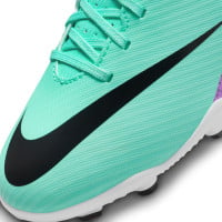 Nike Mercurial Vapor 15 Club Gazon Naturel / Gazon Artificiel Chaussures de Foot (MG) Enfants Turquoise Mauve Noir Blanc