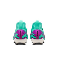 Nike Zoom Mercurial Superfly 9 Pro Gazon Naturel Chaussures de Foot (FG) Enfants Turquoise Mauve