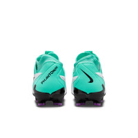 Nike Phantom GX Academy Dynamic Fit Gras / Kunstgras Voetbalschoenen (MG) Turquoise Zwart Paars Wit