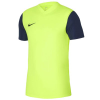 Nike Tiempo Premier II Maillot de Foot Néon Jaune Bleu Foncé Blanc