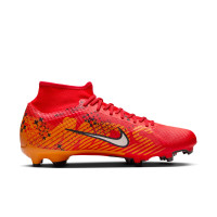 Nike Zoom Mercurial Superfly 9 MDS Academy Gazon Naturel Gazon Artificiel Chaussures de Foot (MG) Rouge Vif Orange Noir Blanc