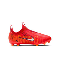 Nike Zoom Mercurial Vapor 15 Academy MDS Gazon Naturel Artificiel Chaussures de Foot (MG) Enfants Rouge Vif Orange Noir Blanc