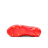 Nike Zoom Mercurial Vapor 15 Academy MDS Gazon Naturel Artificiel Chaussures de Foot (MG) Enfants Rouge Vif Orange Noir Blanc