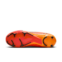 Nike Zoom Mercurial Vapor 15 Academy MDS Gazon Naturel Gazon Artificiel Chaussures de Foot (MG) Rouge Vif Orange Noir Blanc