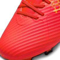 Nike Zoom Mercurial Vapor 15 Academy MDS Gazon Naturel Gazon Artificiel Chaussures de Foot (MG) Rouge Vif Orange Noir Blanc