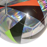 adidas EURO 2024 Fussballliebe Training Ballon de Foot Taille 5 Argenté Noir Multicolore